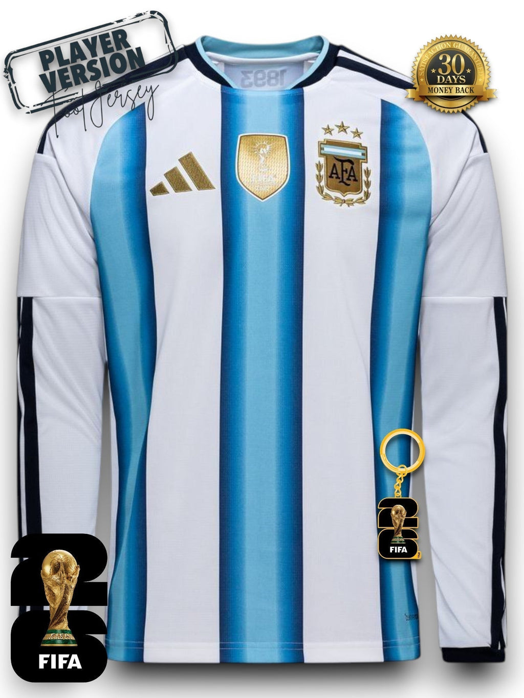 Argentina 2026 Jersey Player Version - Long Sleeve