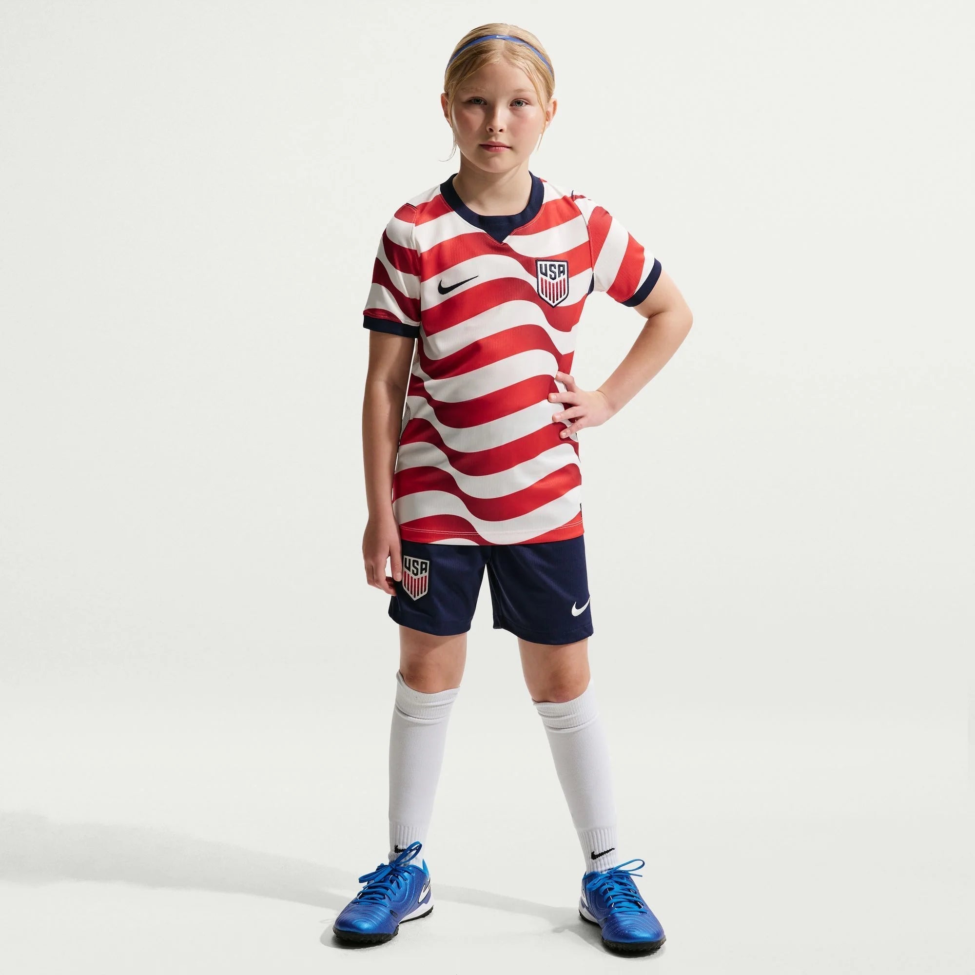 USA 2026 Kit Kids Home Jersey – Stripes without Stars (Style)
