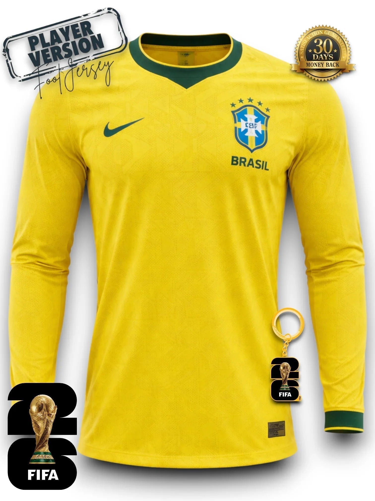 Brazil 2026 Jersey Player Version - Long Sleeve