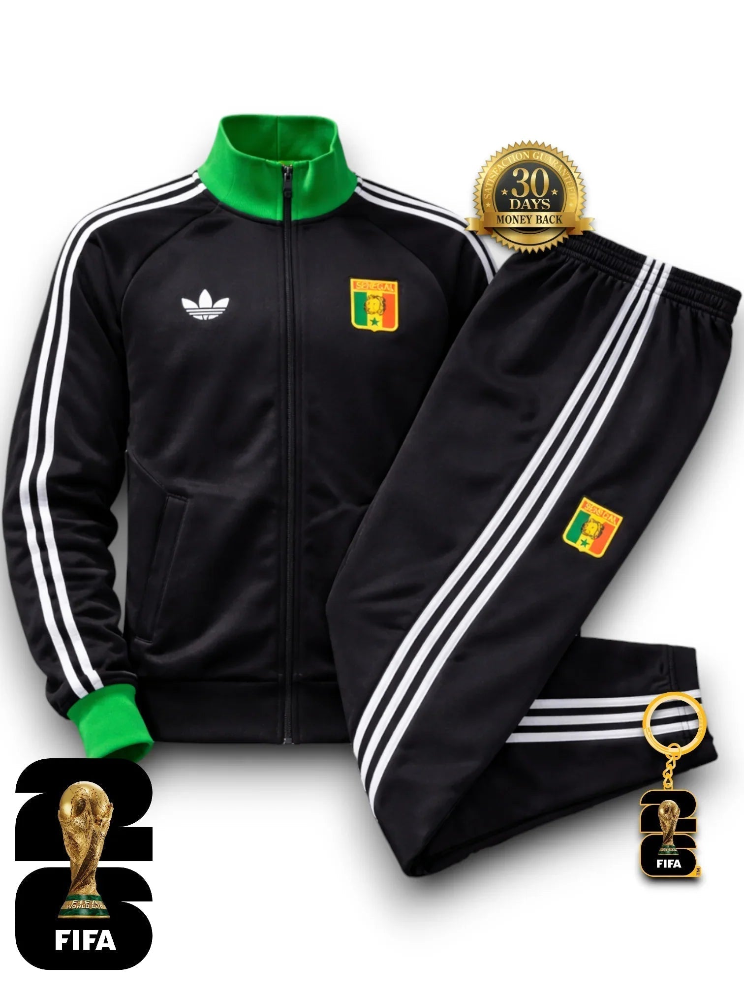 Senegal 2026 Hoodie TrackSuit Black Jacket