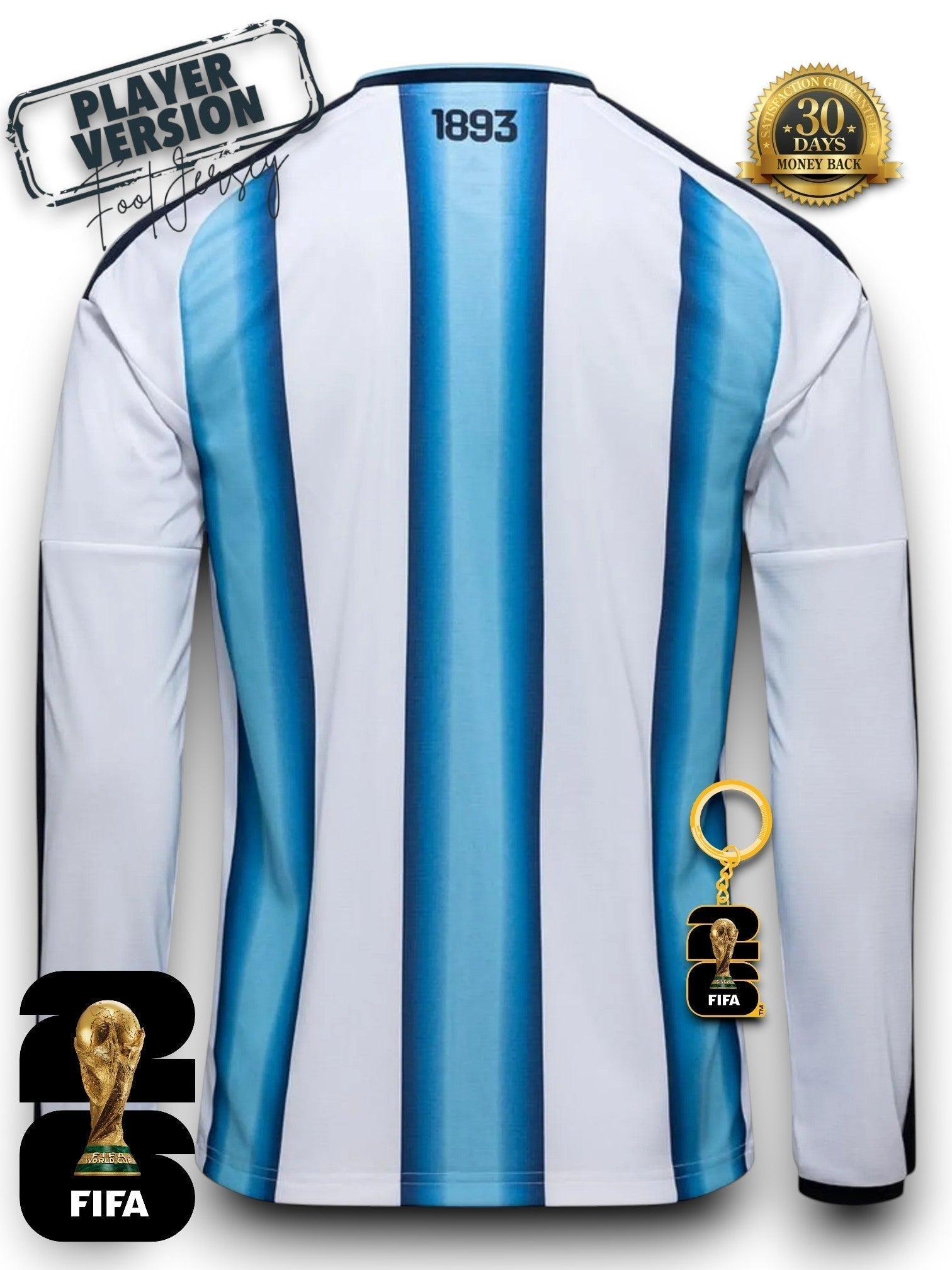 Argentina 2026 Jersey Player Version - Long Sleeve