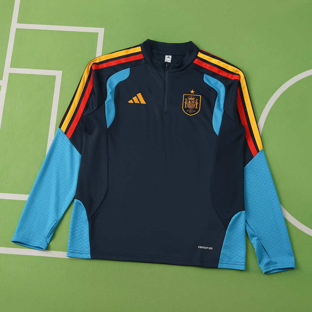 Spain 2026 Half-Zip Training Suit Set Royal Blue