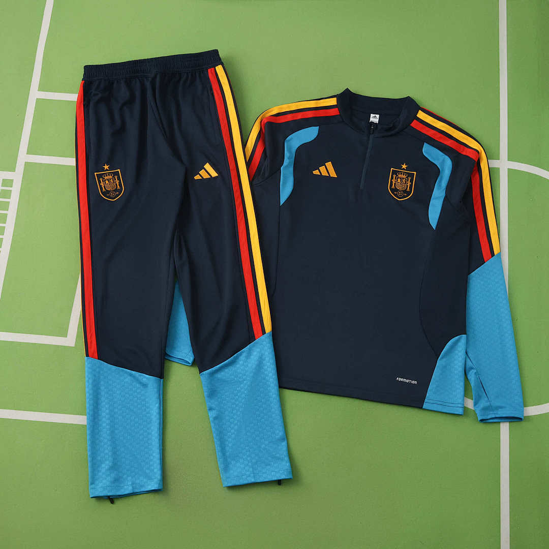 Spain 2026 Half-Zip Training Suit Set Royal Blue