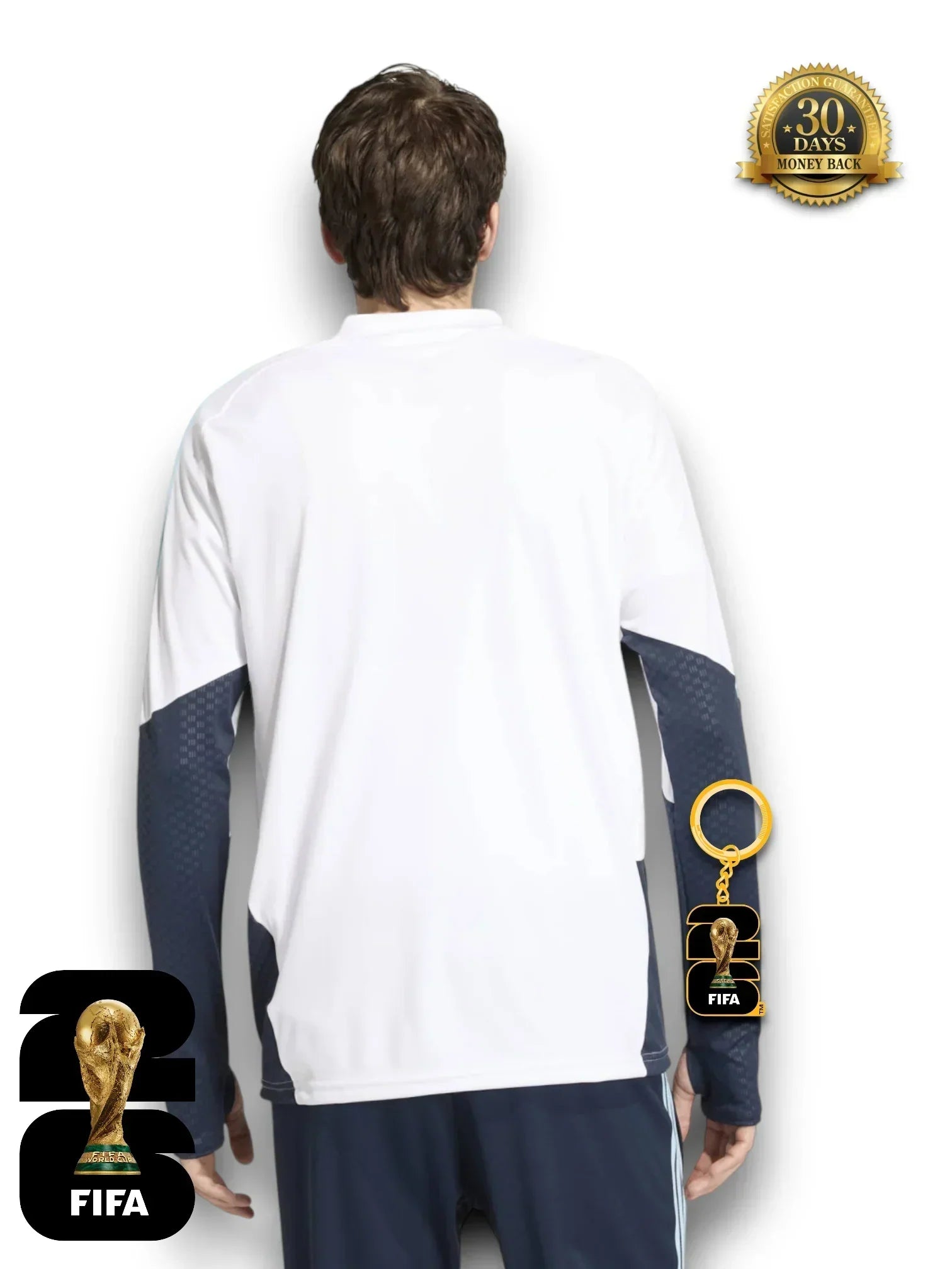 Argentina 2026 Half-Zip Training Suit Set White