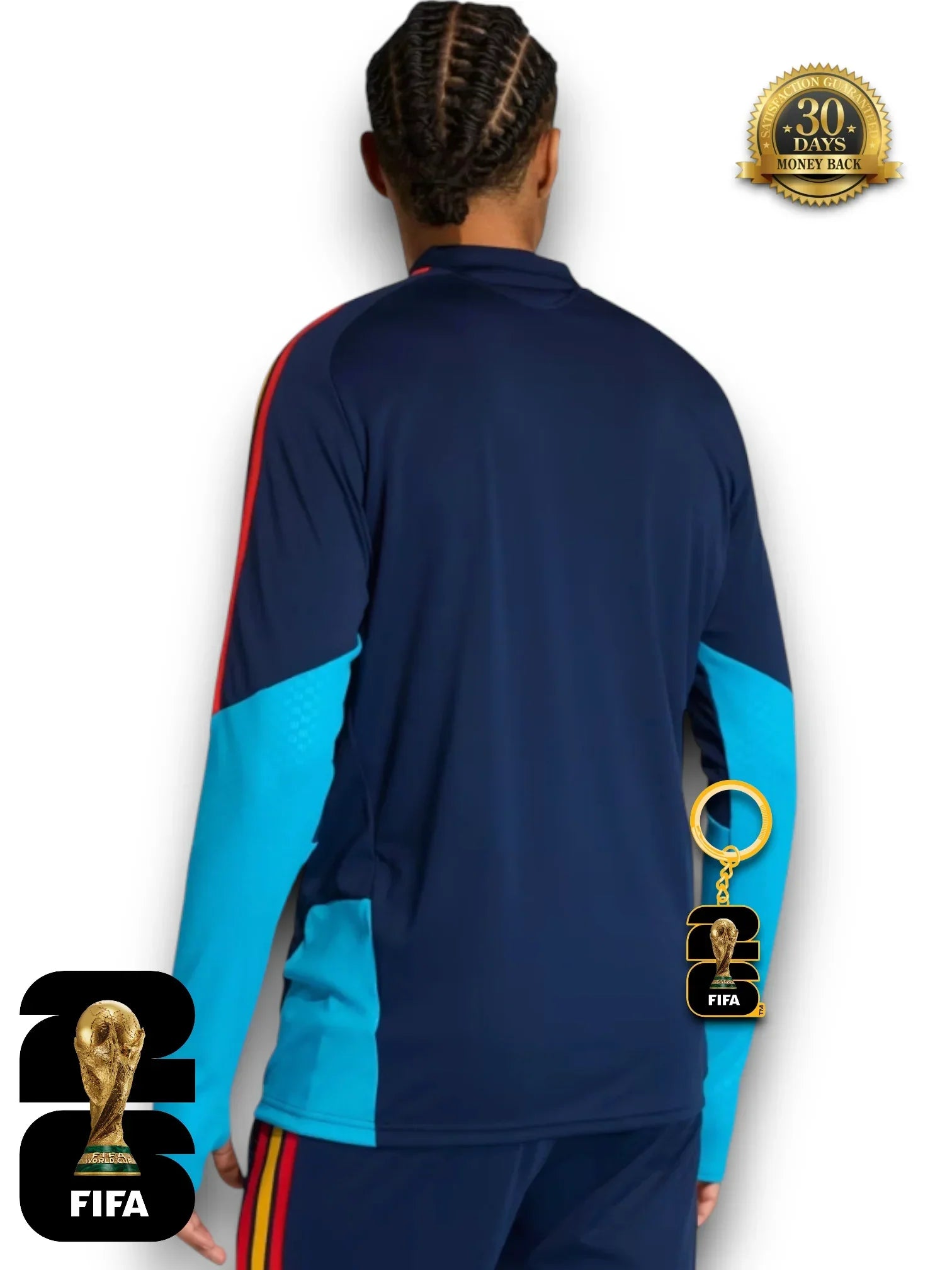 Spain 2026 Half-Zip Training Suit Set Royal Blue