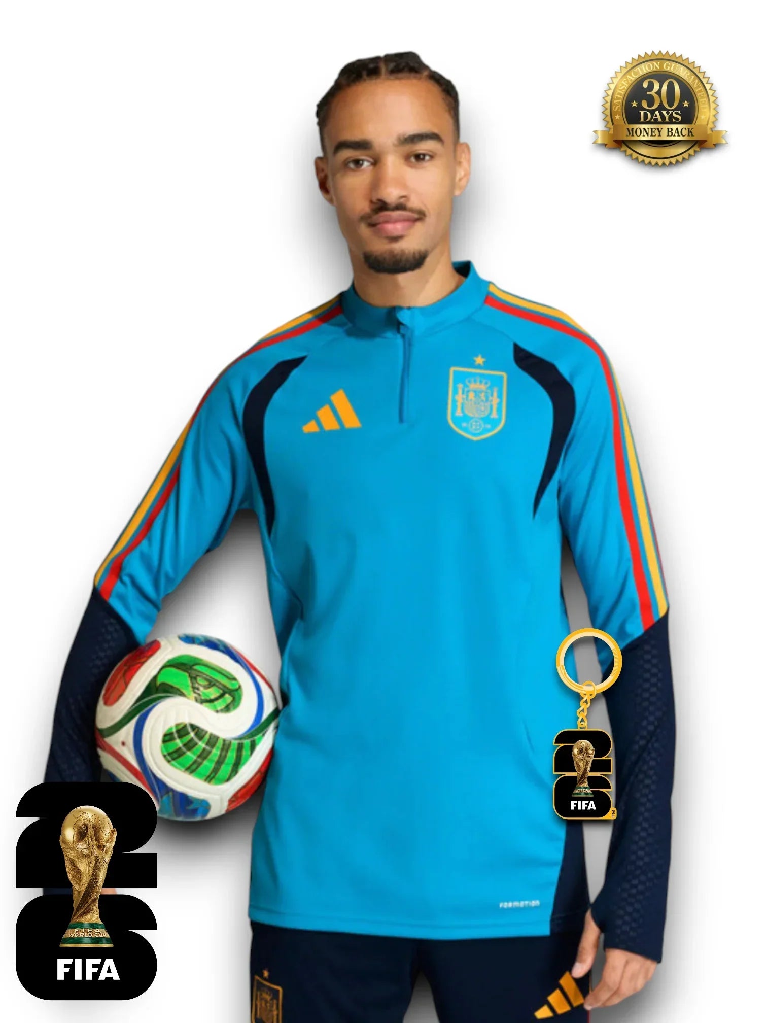 Spain 2026 Half-Zip Training Suit Set Blue