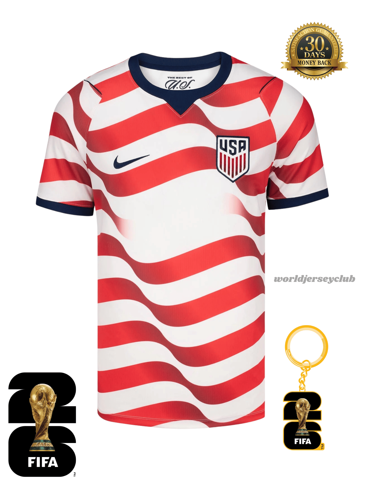 USA 2026 Home Jersey – Stripes Variant (Alternate Pattern)